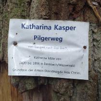 Hinweisschild auf den Pilgerweg