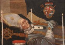Johann Hugo von Orsbeck auf dem Totenbett
